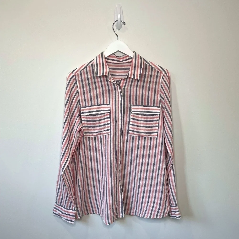 Seven7 Striped Multicolor Button Up - Picture 1 of 10
